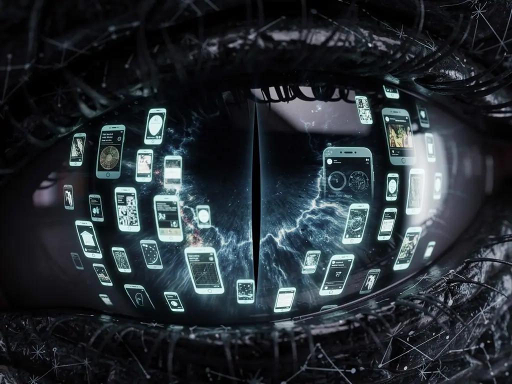 Posts reflected in the serpent's eye